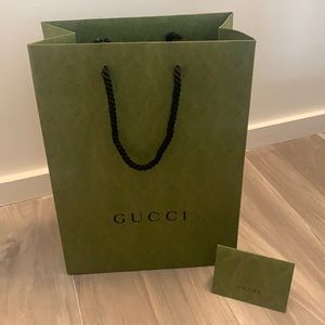 Gucci gift bag with receipt holder